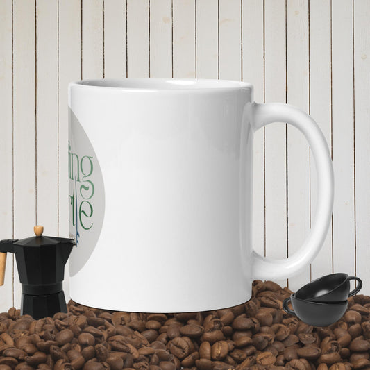 White glossy mug